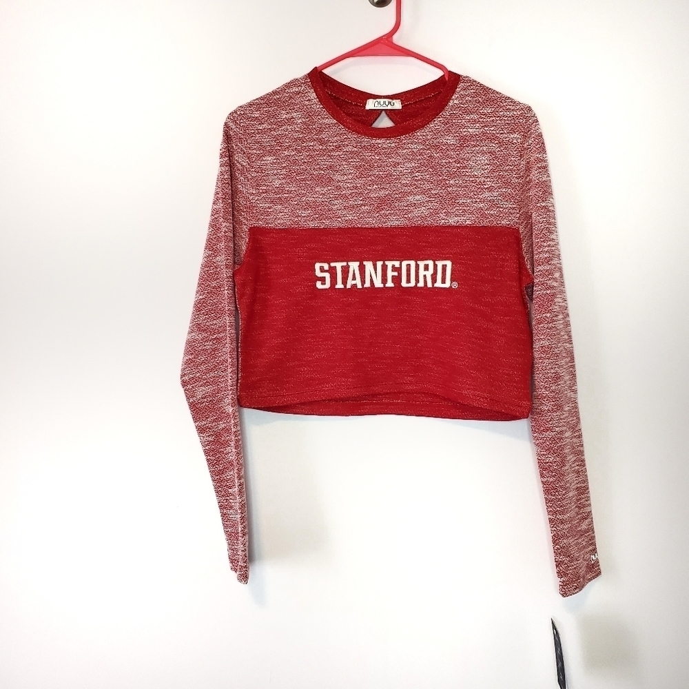 Stanford University Crop Top Long Sleeves Med NUYU